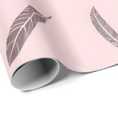 Luxus-Popular-Federn-Boho-Kollektion Geschenkpapier (Rolleneckpunkt)