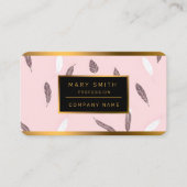 Luxus-Popular-Federn-Boho-Kollektion Visitenkarte (Vorderseite)