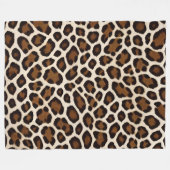 Luxus Populäre White Leopard Elegante Collection Fleecedecke (Vorderseite (Horizontal))