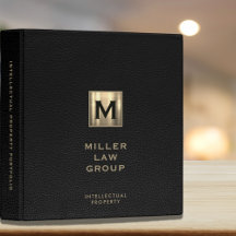 Luxus-Portfoliobinder mit anfänglichem Logo