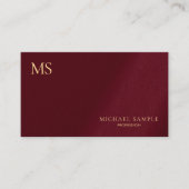 Luxus Premium Dick Stilvoll Gold Text Monogramm Visitenkarte (Vorderseite)