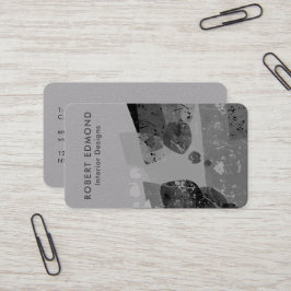 Luxus Premium Gray Artistic Einzigartiges Abstrakt Visitenkarte