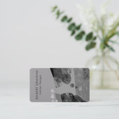 Luxus Premium Gray Artistic Einzigartiges Abstrakt Visitenkarte (Stehend Vorderseite)