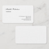 Luxus Premium Linen Schwarz-weiß Schlicht Minimali Visitenkarte (Vorne/Hinten)