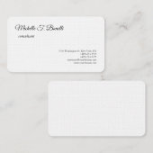 Luxus Premium Linen Schwarz-weiße Schrift Minimali Visitenkarte (Vorne/Hinten)