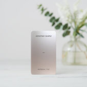 Luxus Premium Silk Paper QR Code Glamour Silver Visitenkarte (Stehend Vorderseite)