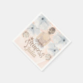 Luxus Princess Birthday Beige Glitzer Serviette (Ecke)