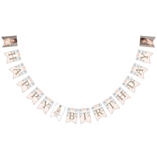 Luxus Princess Birthday Glitzer Foto Wimpelkette (Alle)