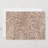 Luxus Princess Birthday Party Foto Glitzer Einladung (Rückseite)