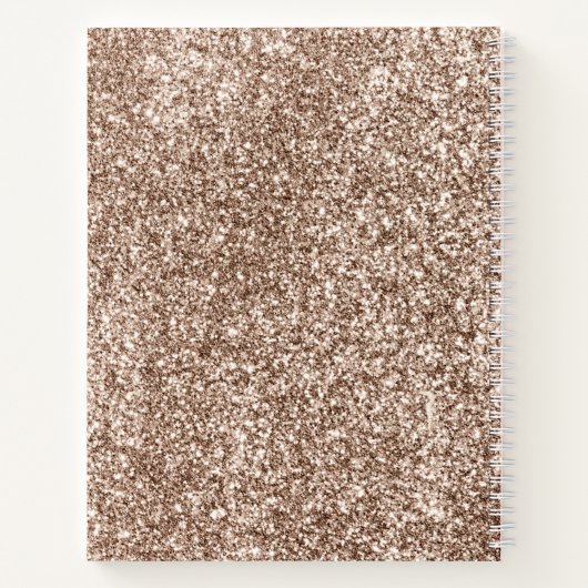 Luxus Princess Personalisierter Glitzer Notizblock (Rückseite)