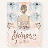 Luxus Princess Personalisierter Glitzer Notizblock (Vorderseite)