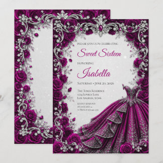 Luxus Prinzessin Sweet Sixteen Einladung