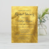 Luxus pure Gold Foil Texture - Brautparty Einladung (Stehend Vorderseite)