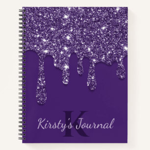 Luxus-Purple-Tröpfchen-Glitter-Journal Notizblock