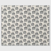 Luxus-Python-Handtaschenmuster auf rosa gesprenkel Geschenkpapier (Flach)