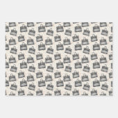 Luxus-Python-Handtaschenmuster auf rosa gesprenkel Geschenkpapier Set (Vorderseite 2)