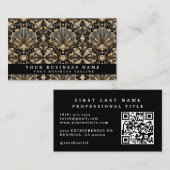 Luxus-QR-Code-Art-Deco-Geschäftskarten Visitenkarte (Vorne/Hinten)
