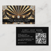 Luxus-QR-Code-Art-Deco-Geschäftskarten Visitenkarte (Vorne/Hinten)