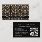 Luxus-QR-Code-Art-Deco-Geschäftskarten Visitenkarte (Vorne/Hinten)