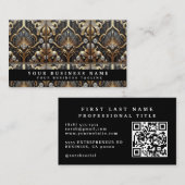 Luxus-QR-Code-Art-Deco-Geschäftskarten Visitenkarte (Vorne/Hinten)