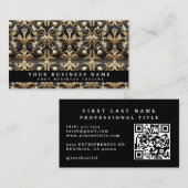 Luxus-QR-Code-Art-Deco-Geschäftskarten Visitenkarte (Vorne/Hinten)