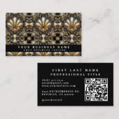Luxus-QR-Code-Art-Deco-Geschäftskarten Visitenkarte (Vorne/Hinten)