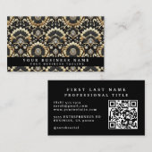 Luxus-QR-Code-Art-Deco-Geschäftskarten Visitenkarte (Vorne/Hinten)