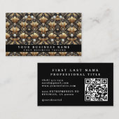 Luxus-QR-Code-Art-Deco-Geschäftskarten Visitenkarte (Vorne/Hinten)