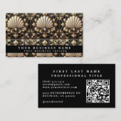 Luxus-QR-Code-Art-Deco-Geschäftskarten Visitenkarte (Vorne/Hinten)