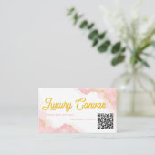 Luxus QR Code Beauty Business Card Visitenkarte (Stehend Vorderseite)