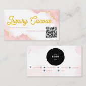Luxus QR Code Beauty Business Card Visitenkarte (Vorne/Hinten)