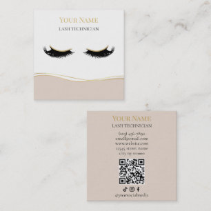Luxus-QR-Code-Wimperntechnikerin Quadratische Visitenkarte