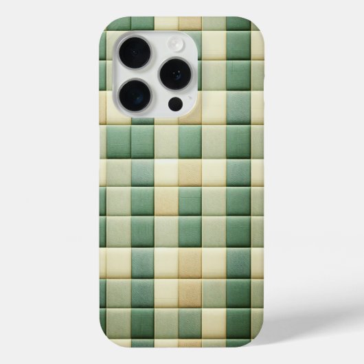Luxus-Quiltstoff-Musterhülle - Salbeigrün  Case-Mate iPhone Hülle (Rückseite)