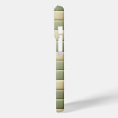Luxus-Quiltstoff-Musterhülle - Salbeigrün  Case-Mate iPhone Hülle (Rückseite / Links)