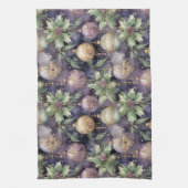 Luxus Radiance Lila und Gold Weihnachtsgeschenk Geschirrtuch (Vertikal)