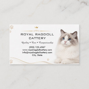 Luxus-Ragdoll-Katzenzüchter-Geschäftskarte Visitenkarte