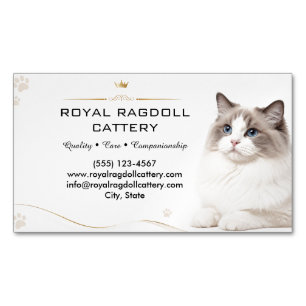 Luxus-Ragdoll-Katzenzüchter Magnetische Visitenkarte