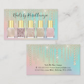 Luxus Rainbow Diamond Tropfen Nail Polnisch Visitenkarte (Vorne/Hinten)