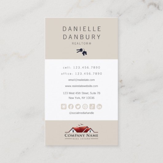 Luxus Real Anwesen Agent Foto Design Visitenkarte (Rückseite)