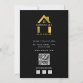 Luxus Real Anwesen Agent Happy Zuhause Jubiläum Einladung (Rückseite)