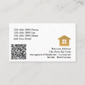 Luxus Real Anwesen Agent Realtor QR Code Visitenkarte (Rückseite)