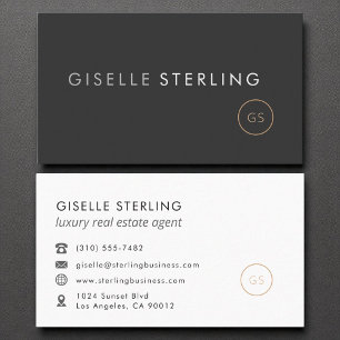 Luxus Real Anwesen Agent Schwarz Elegant Modernste Visitenkarte