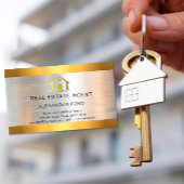 Luxus Real Anwesen Agent silber Metallic Gold Magnetische Visitenkarte