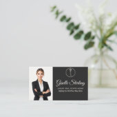 Luxus Real Anwesen Agent Weißes Foto QR Code Visitenkarte (Stehend Vorderseite)