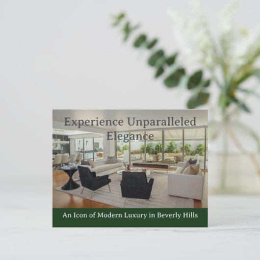 Luxus Real Anwesen Postkarte (Stehend Vorderseite)