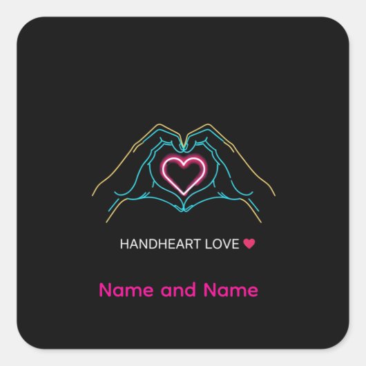 Luxus reales Paar, das Händchen hält Goldener Ring Quadratischer Aufkleber (Vorderseite)