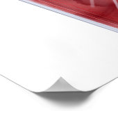 Luxus Red Glam Floral Watercolor Parfüm Flasche Poster (Ecke)