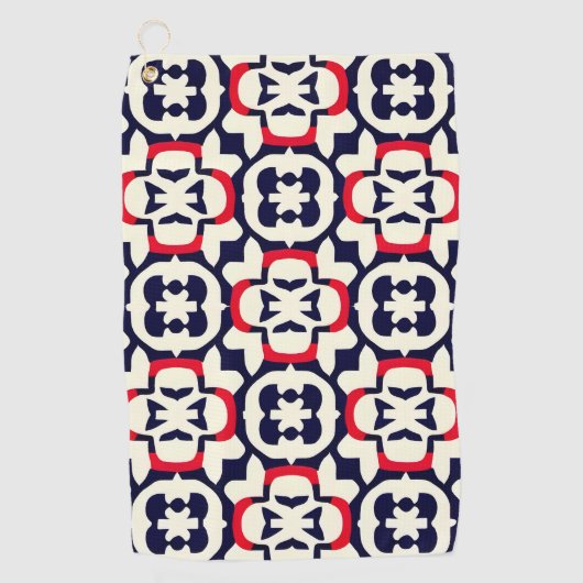 Luxus Red White und Blue Golfhandtuch (Vorderseite)