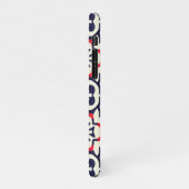 Luxus Red White und Blue iPhone Hülle (Linke Seite)