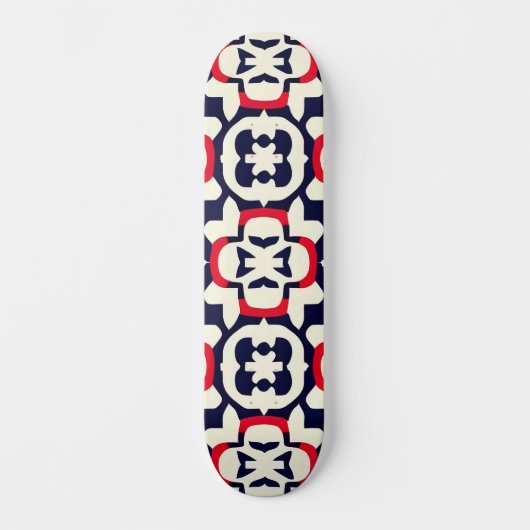 Luxus Red White und Blue Skateboard (Vorderseite)